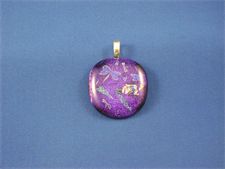 Dichroic Glass Purple Dragonfly Pendant