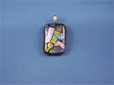 Dichroic Glass Square Purple Pendant