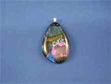 Dichroic Glass Teardrop Pendant