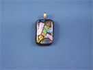 Dichroic Glass Square Purple Pendant