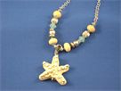 Lampworked Starfish and Sterling Necklace